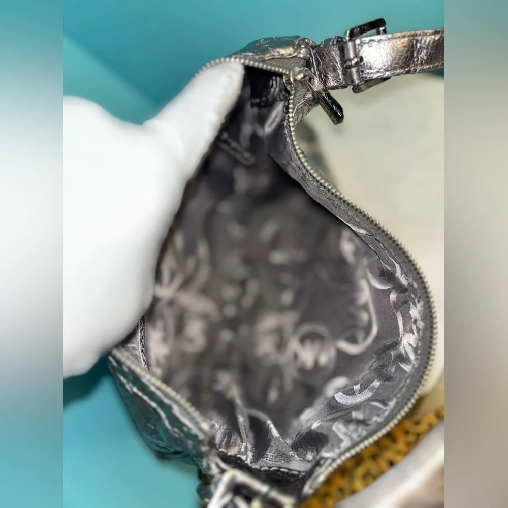 Michael Kors Metallic Silver Shoulder Bag - Picture 9 of 9